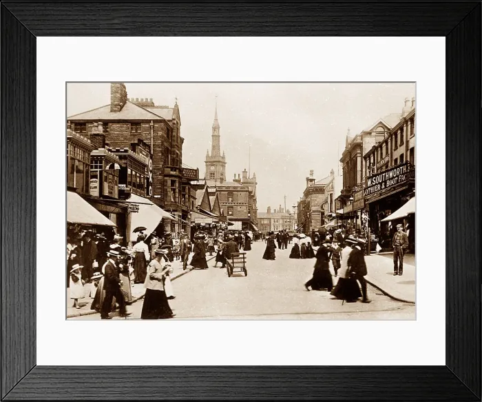 Framed Print : Blackpool Lytham Street early 1900s Framed Print : Blackpool Lytham Street early 1900s