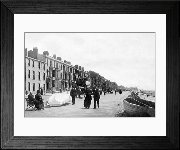 Framed Print : Promenade, Blackpool early 1900's Framed Print : Promenade, Blackpool early 1900's