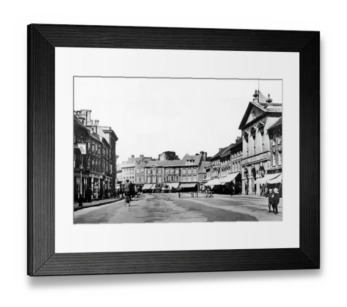 Framed Print : Market Place, Blandford Forum early 1900's Framed Print : Market Place, Blandford Forum early 1900's