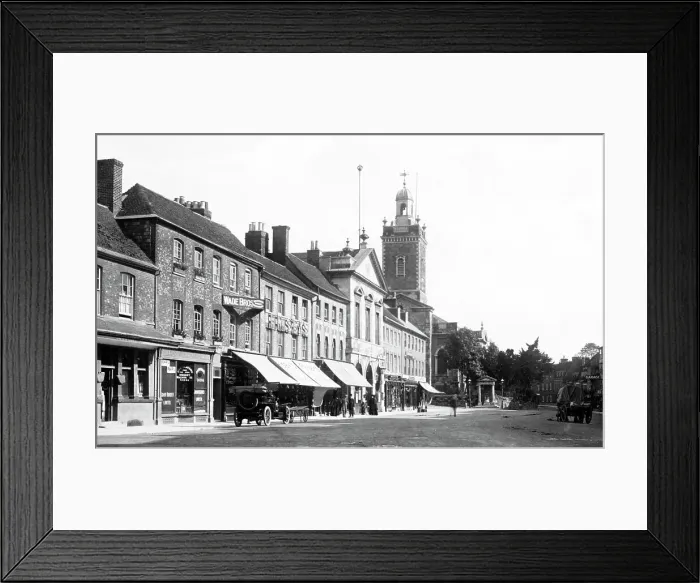 Framed Print : Market Place, Blandford Forum early 1900's Framed Print : Market Place, Blandford Forum early 1900's