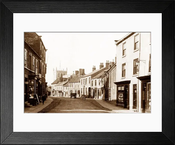 Framed Print : Market Place, Snaith early 1900's Framed Print : Market Place, Snaith early 1900's