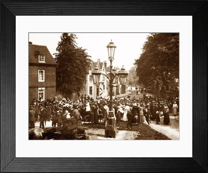 Framed Print : Empire Day, Park Road Solihull early 1900's Framed Print : Empire Day, Park Road Solihull early 1900's