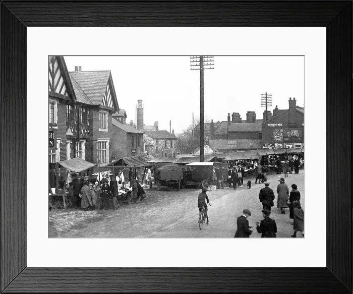 Framed Print : South Elmsall Market probably 1920s Framed Print : South Elmsall Market probably 1920s