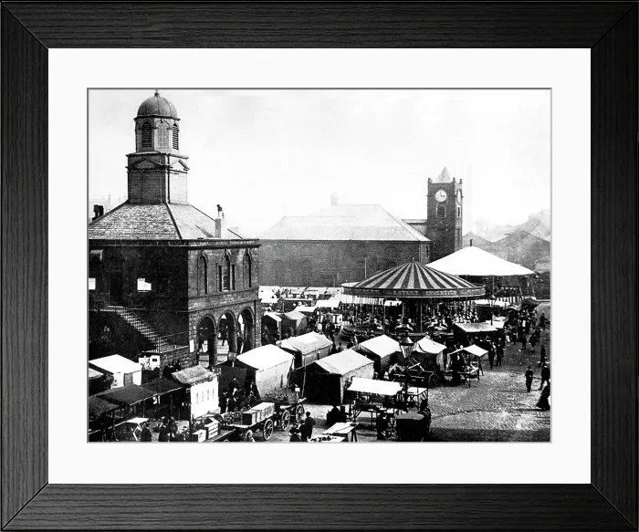 Framed Print : Market Place, South Shields early 1900's Framed Print : Market Place, South Shields early 1900's