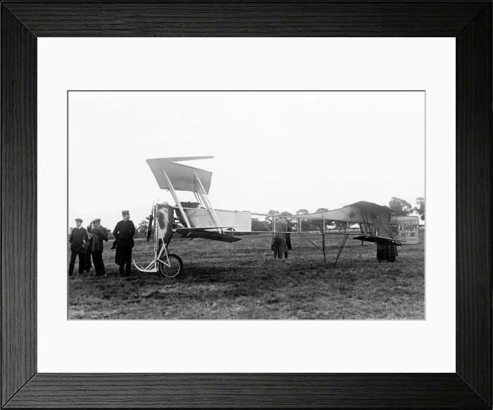 Framed Print : Ladougne Goupy biplane, Doncaster Race Course