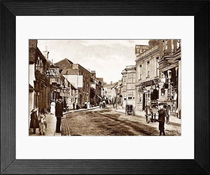 Framed Print : Dorking West Street early 1900s Framed Print : Dorking West Street early 1900s