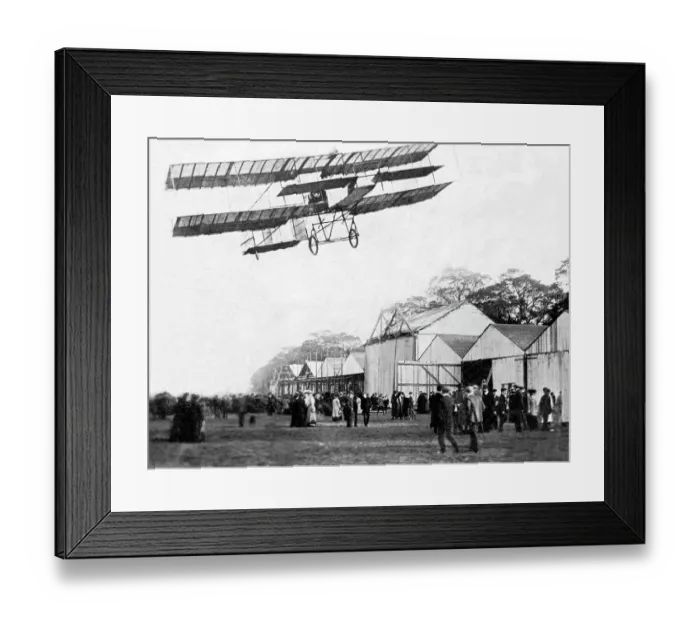 Framed Print : Doncaster Aerodrome Biplane early 1900s Framed Print : Doncaster Aerodrome Biplane early 1900s