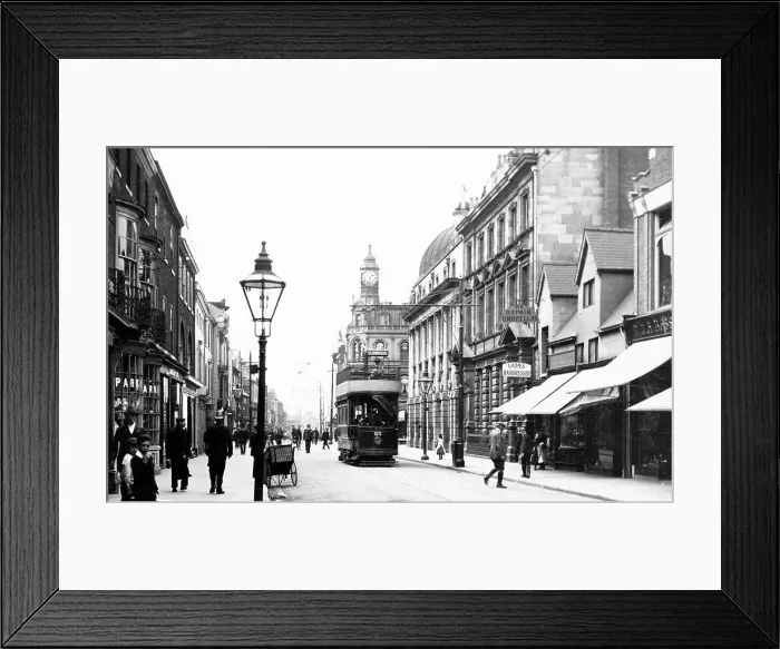 Framed Print : High Street, Doncaster early 1900's Framed Print : High Street, Doncaster early 1900's