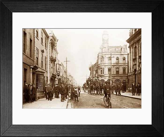 Framed Print : Doncaster High Street and Baxtergate early 1900s Framed Print : Doncaster High Street and Baxtergate early 1900s