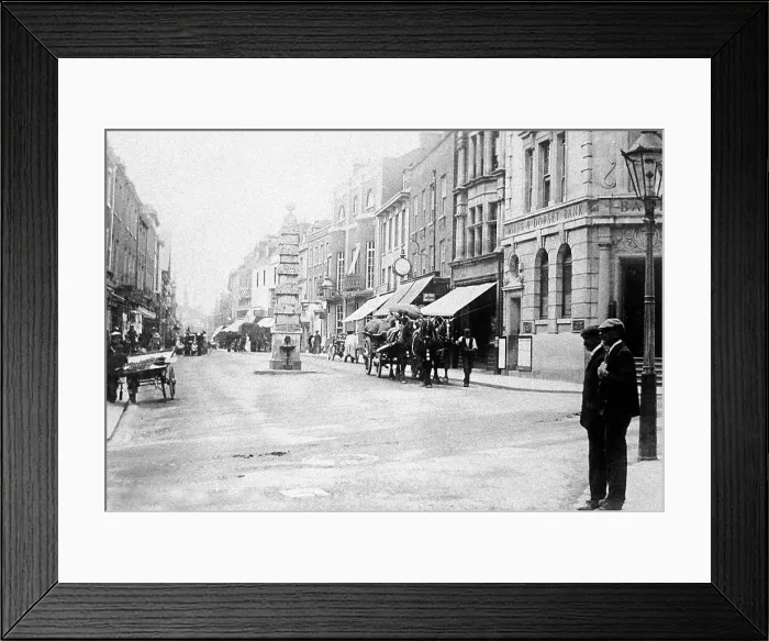 Framed Print : Cornhill, Dorchester early 1900's Framed Print : Cornhill, Dorchester early 1900's