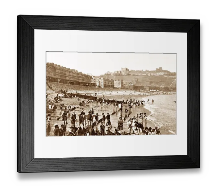 Framed Print : Dover Beach and Castle early 1900s