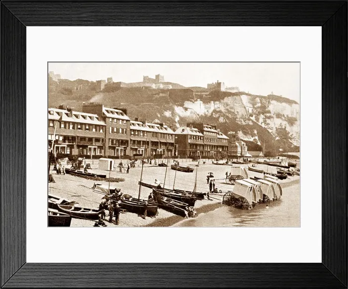 Framed Print : The Beach, Dover early 1900's Framed Print : The Beach, Dover early 1900's