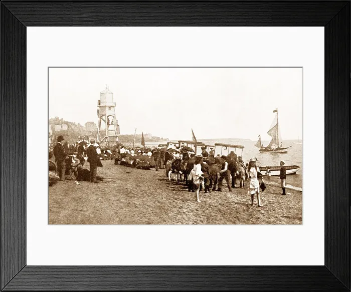 Framed Print : The Sands, Dovercourt early 1900's Framed Print : The Sands, Dovercourt early 1900's