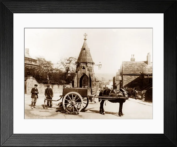 Framed Print : Dronfield High Street early 1900s Framed Print : Dronfield High Street early 1900s