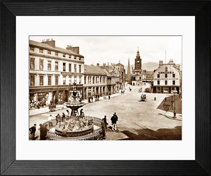 Framed Print : Dumfries High Street early 1900s
