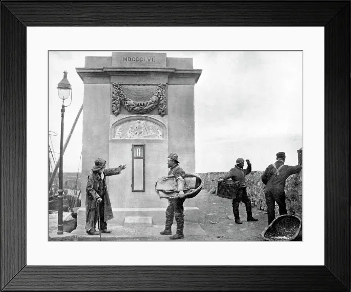 Framed Print : Storm Warning, Dunbar early 1900's Framed Print : Storm Warning, Dunbar early 1900's