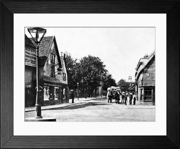 Framed Print : West Street Corner, Dunstabe early 1900's Framed Print : West Street Corner, Dunstabe early 1900's