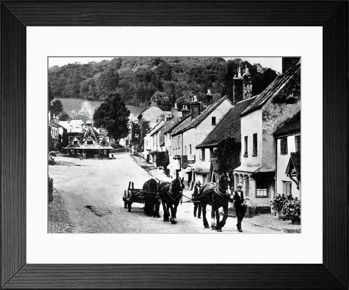 Framed Print : Dunster early 1900's Framed Print : Dunster early 1900's