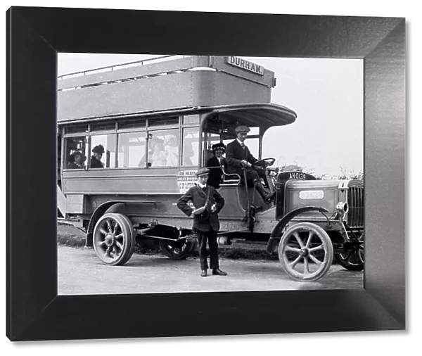 Motor bus, Durham early 1900's