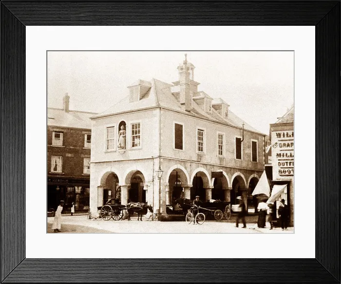 Framed Print : Dursley Market Hall early 1900s Framed Print : Dursley Market Hall early 1900s