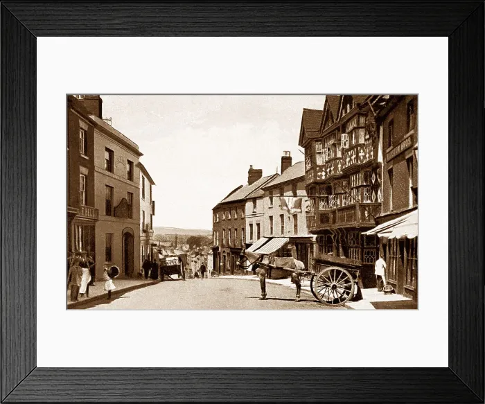 Framed Print : The Bull Ring, Ludlow early 1900's Framed Print : The Bull Ring, Ludlow early 1900's