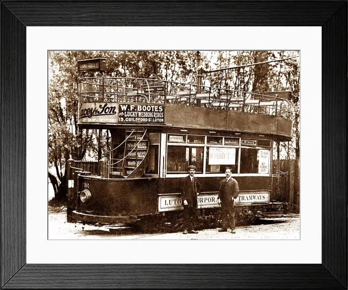 Framed Print : Luton Tram early 1900s