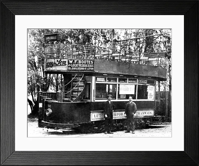 Framed Print : Tram, Luton early 1900's Framed Print : Tram, Luton early 1900's