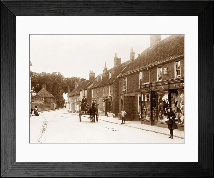 Framed Print : High Street, Lydd early 1900's Framed Print : High Street, Lydd early 1900's