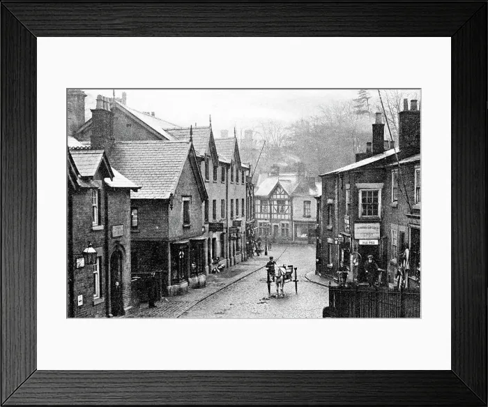 Framed Print : Lymm Bridgewater Street early 1900s Framed Print : Lymm Bridgewater Street early 1900s