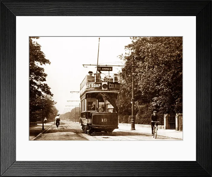 Framed Print : Lytham St. Annes Tram early 1900s Framed Print : Lytham St. Annes Tram early 1900s