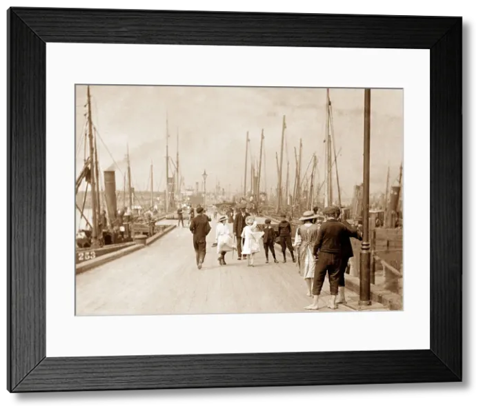 Framed Print : Fish Quay, Blyth, Northumberland early 1900's Framed Print : Fish Quay, Blyth, Northumberland early 1900's