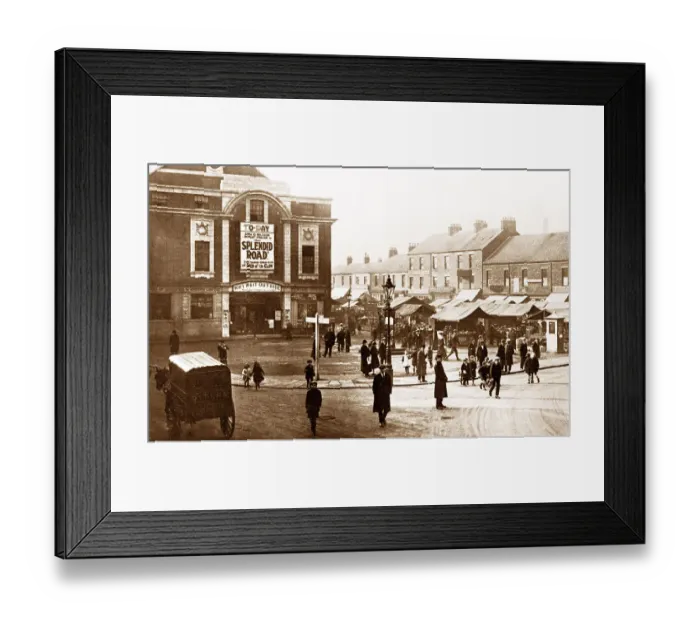 Framed Print : Market Place, Blyth Northumberland early 1900's Framed Print : Market Place, Blyth Northumberland early 1900's