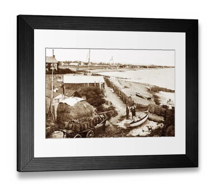 Framed Print : Bognor Regis Felpham Beach early 1900s Framed Print : Bognor Regis Felpham Beach early 1900s