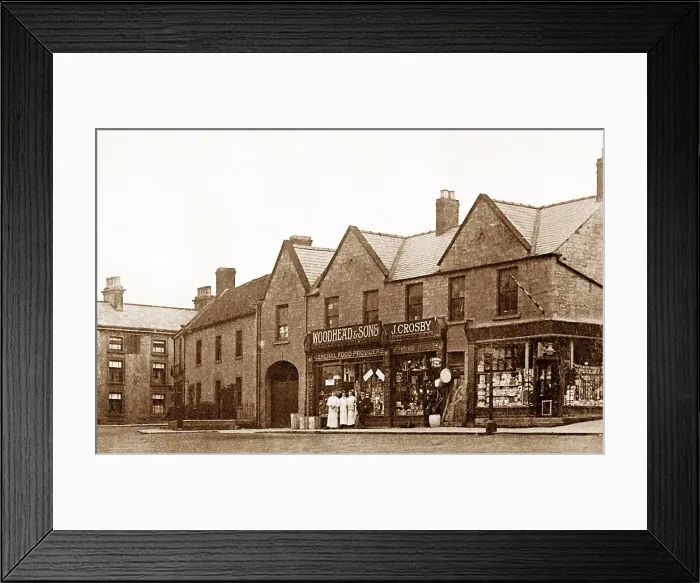 Framed Print : Bolsover Market Place early 1900s Framed Print : Bolsover Market Place early 1900s