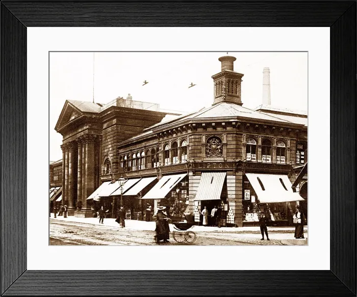 Framed Print : Bolton Market Hall early 1900s Framed Print : Bolton Market Hall early 1900s