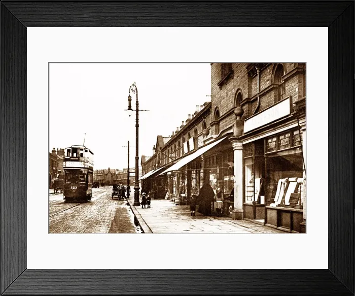 Framed Print : Saltaire Gordon Terrace early 1900s Framed Print : Saltaire Gordon Terrace early 1900s