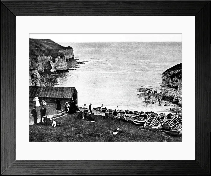 Framed Print : Flamborough Beach early 1900s Framed Print : Flamborough Beach early 1900s