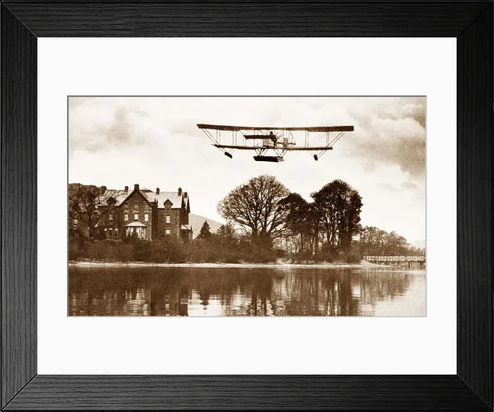 Framed Print : Lake Windermere hydroplane early 1900s Framed Print : Lake Windermere hydroplane early 1900s