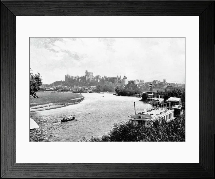 Framed Print : Windsor Castle from River Thames early 1900s Framed Print : Windsor Castle from River Thames early 1900s
