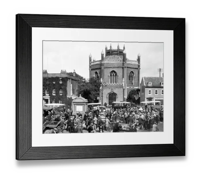 Framed Print : Wisbech Old Market probably 1920s