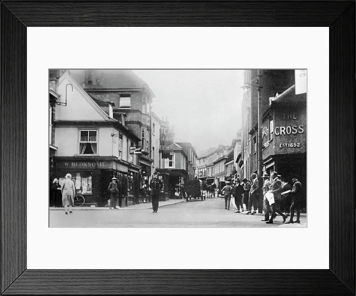Framed Print : Woodbridge Crossroads early 1900s Framed Print : Woodbridge Crossroads early 1900s