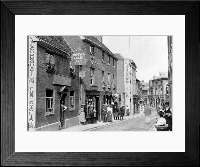 Framed Print : Woodbridge Royal Oak Inn early 1900s Framed Print : Woodbridge Royal Oak Inn early 1900s