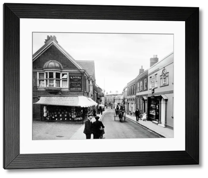 Framed Print : Woodbridge Thoroughfare early 1900s Framed Print : Woodbridge Thoroughfare early 1900s