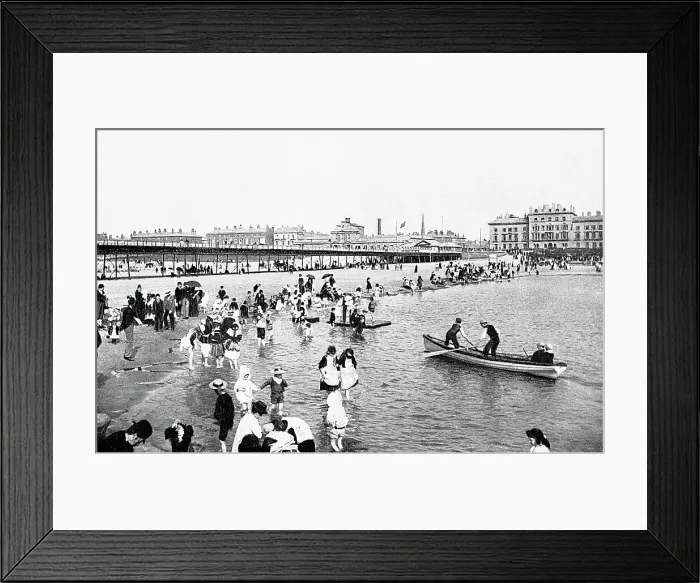 Framed Print : Southport Pier and South Lake early 1900s Framed Print : Southport Pier and South Lake early 1900s