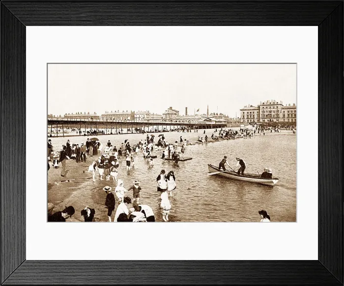 Framed Print : Pier and South Lake, Southport Framed Print : Pier and South Lake, Southport