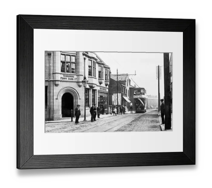Framed Print : Bramley Town Street early 1900s Framed Print : Bramley Town Street early 1900s