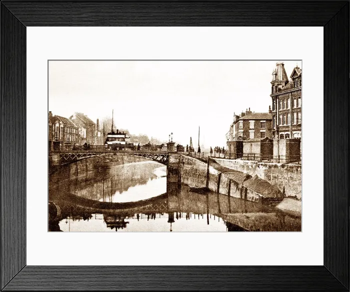 Framed Print : Bridgwater Bridge and Quay Victorian period Framed Print : Bridgwater Bridge and Quay Victorian period