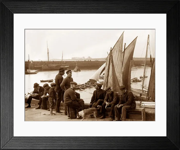Framed Print : Bridlington Fishermen early 1900s Framed Print : Bridlington Fishermen early 1900s