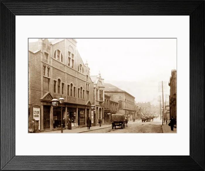 Framed Print : Brighouse Huddersfield Road early 1900s Framed Print : Brighouse Huddersfield Road early 1900s