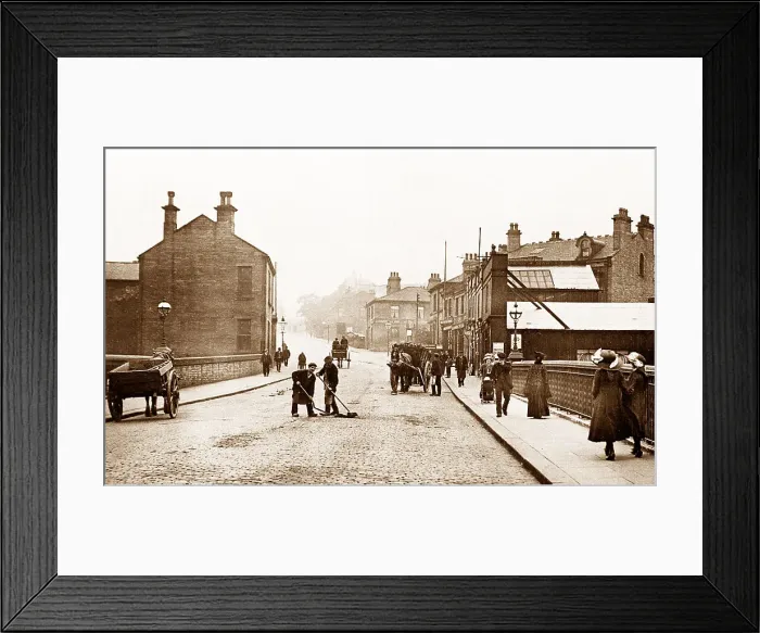 Framed Print : Brighouse Huddersfield Road early 1900s Framed Print : Brighouse Huddersfield Road early 1900s